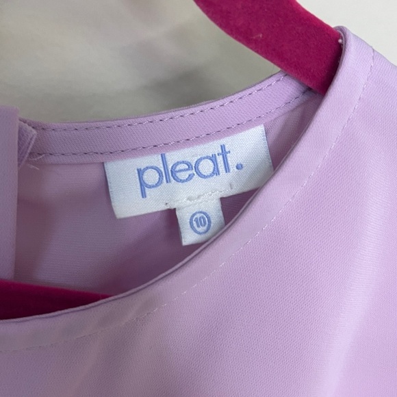 pleat: Girls / Tween Style Josie Dress Purple, Size 10 - Picture 3 of 9